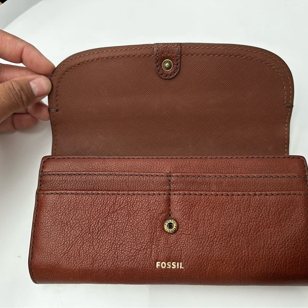 Fossil Cognac Leather Women's Wallet